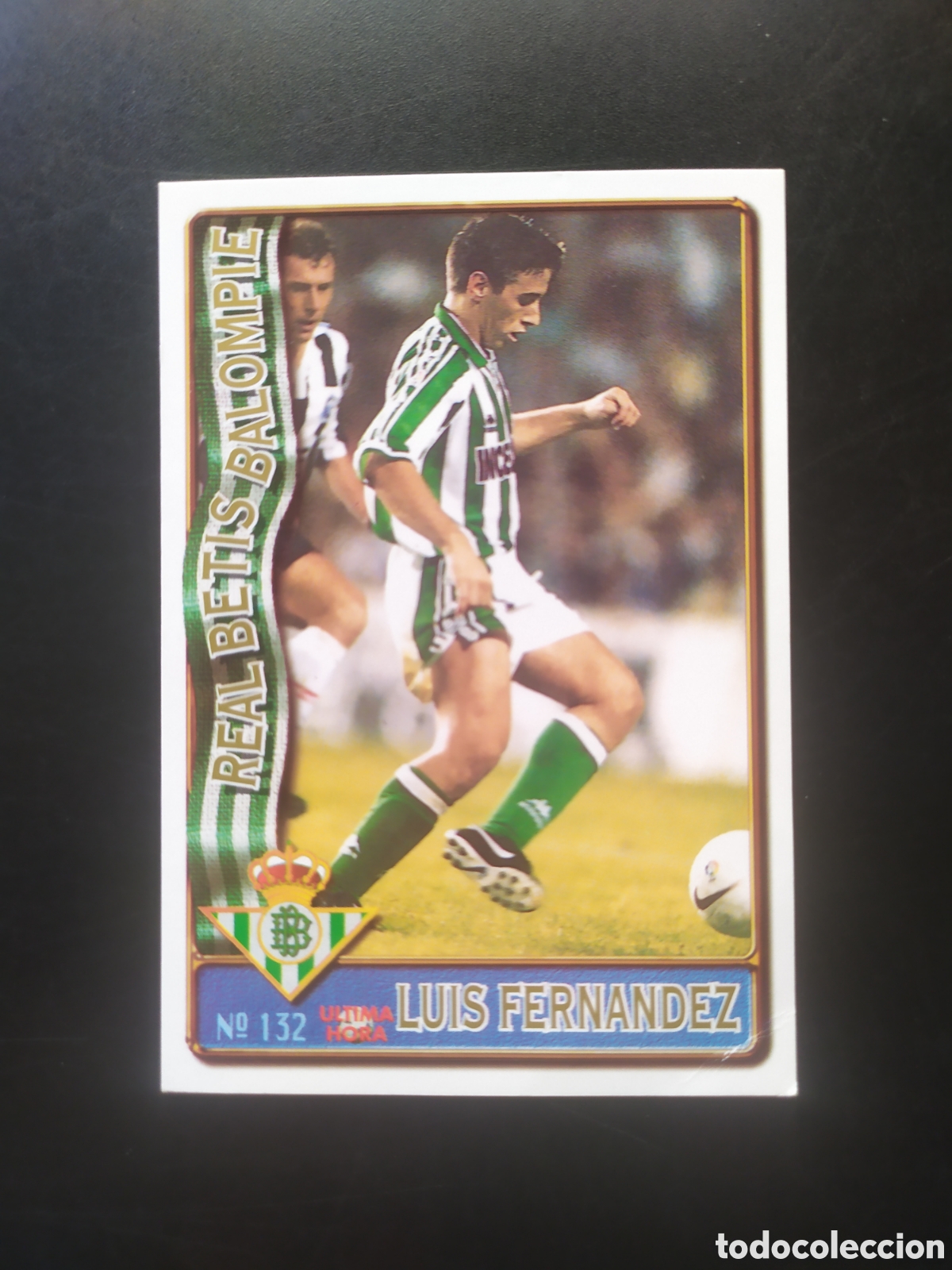 Cromos de f&uacute;tbol: Mundicromo fichas Liga 1996 1997 96 97 Luis Fern&aacute;ndez ultima hora n&deg; 132 Real Betis