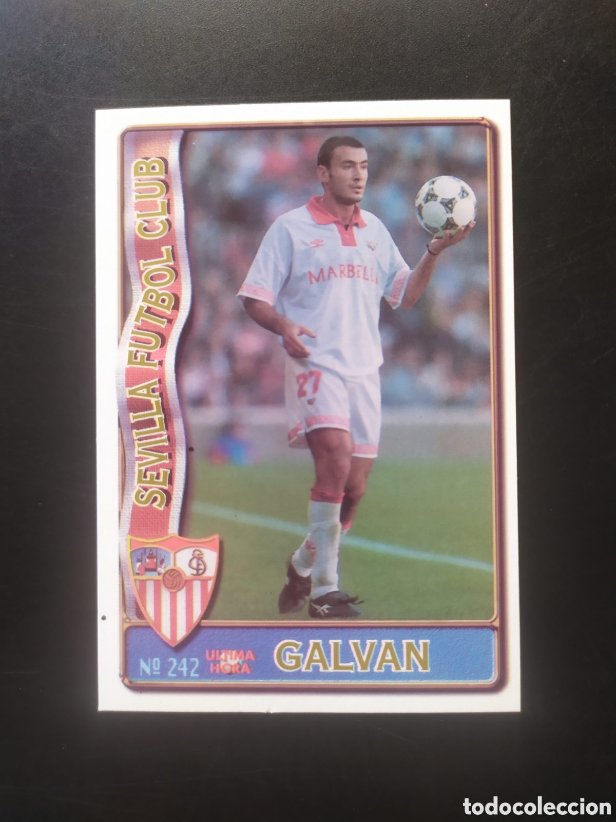 Cromos de f&uacute;tbol: Mundicromo fichas Liga 1996 1997 96 97 Galv&aacute;n ultima hora n&deg; 242 Sevilla