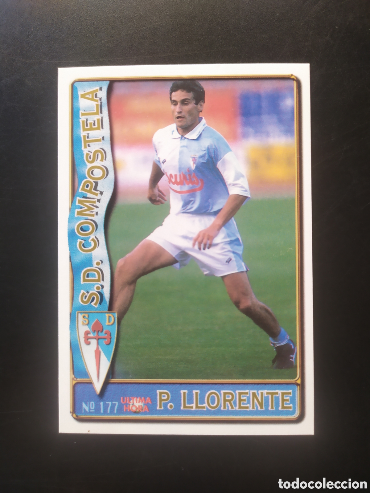 Cromos de f&uacute;tbol: Mundicromo fichas Liga 1996 1997 96 97 Paco Llorente ultima hora n&deg; 177 Compostela