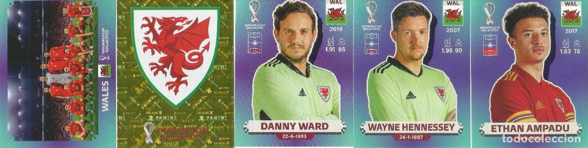 Cromos de f&uacute;tbol: Lote 20 Cromos Mundial FIFA World Cup Qatar 2022 - Selecci&oacute;n Gales Wales - Team set - Panini - Nuevo