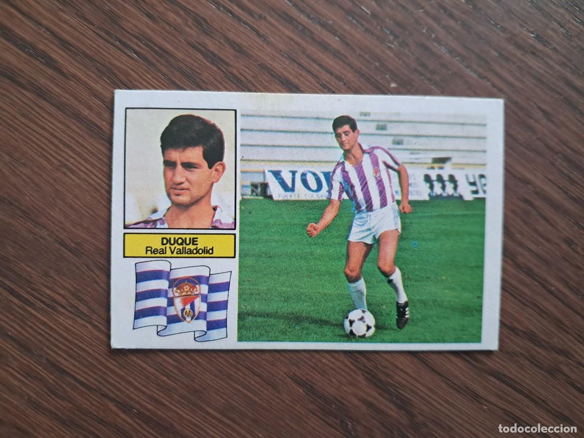 Cromos de f&uacute;tbol: cromo de futbol, edic. Este, liga 82-83, Duque, Real Valladolid. coloca.... sin pegar.
