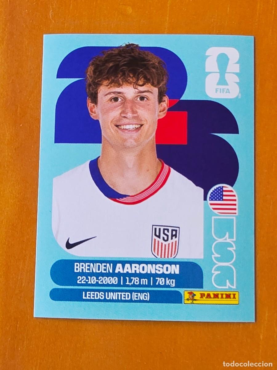 Cromos de f&uacute;tbol: USA 17 Brenden Aaronson, Estados Unidos, Panini FIFA World Cup Mundial 2026 Sticker