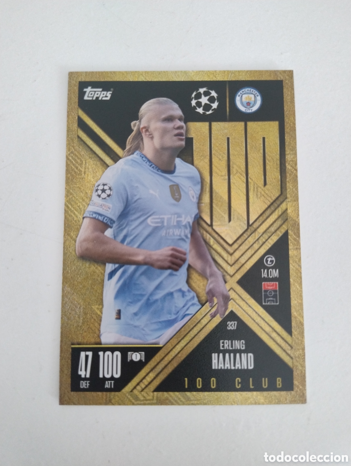 Cartes &agrave; collectionner de Football: 337 - Haaland - Manchester City - Topps Match Attax Extra 2024 - 2025 100 Club