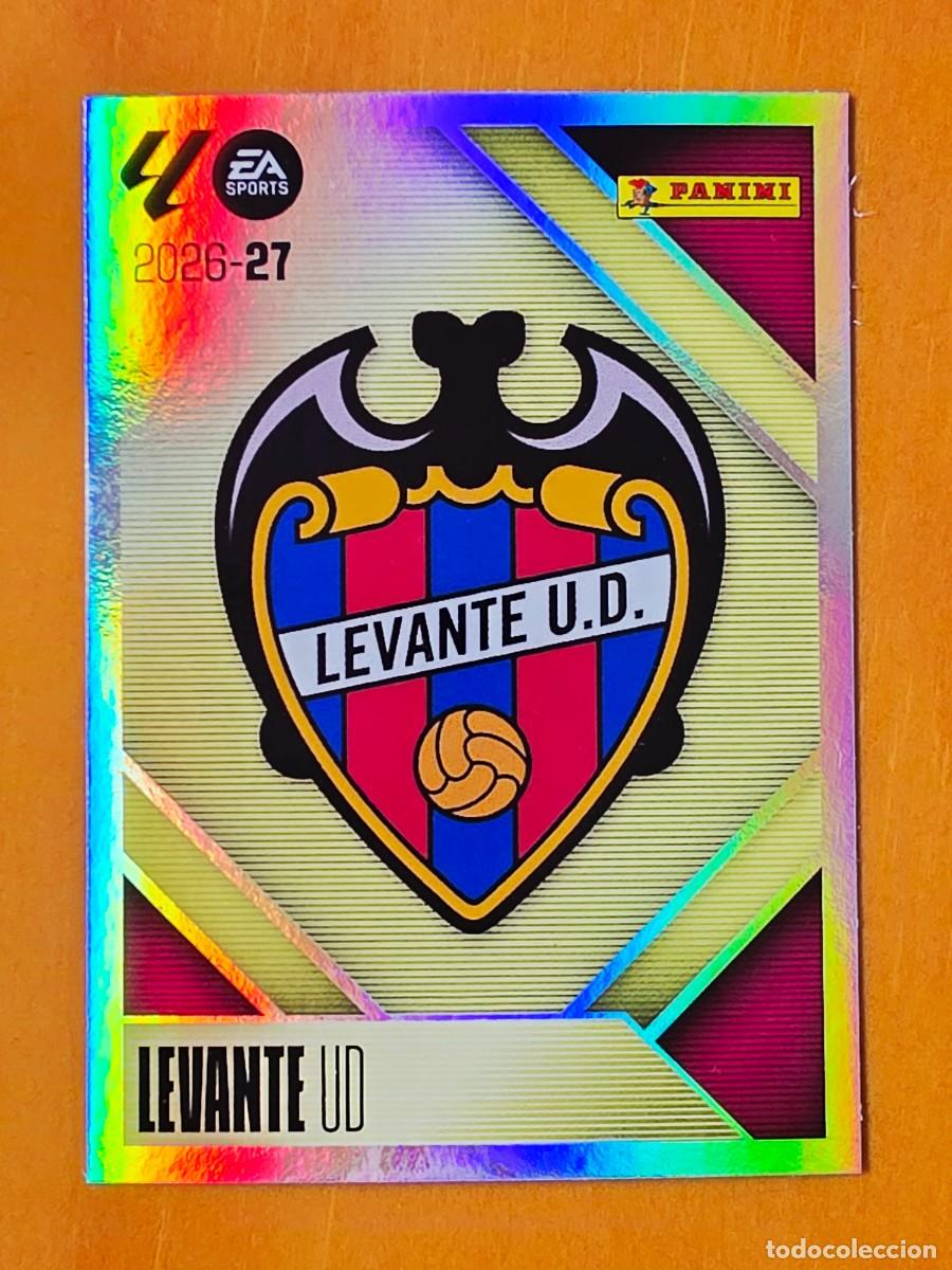 Fu&szlig;ball-Sticker: 1 Escudo Levante UD, Panini Ediciones Liga Este 2026 2027 26 27 sin pegar