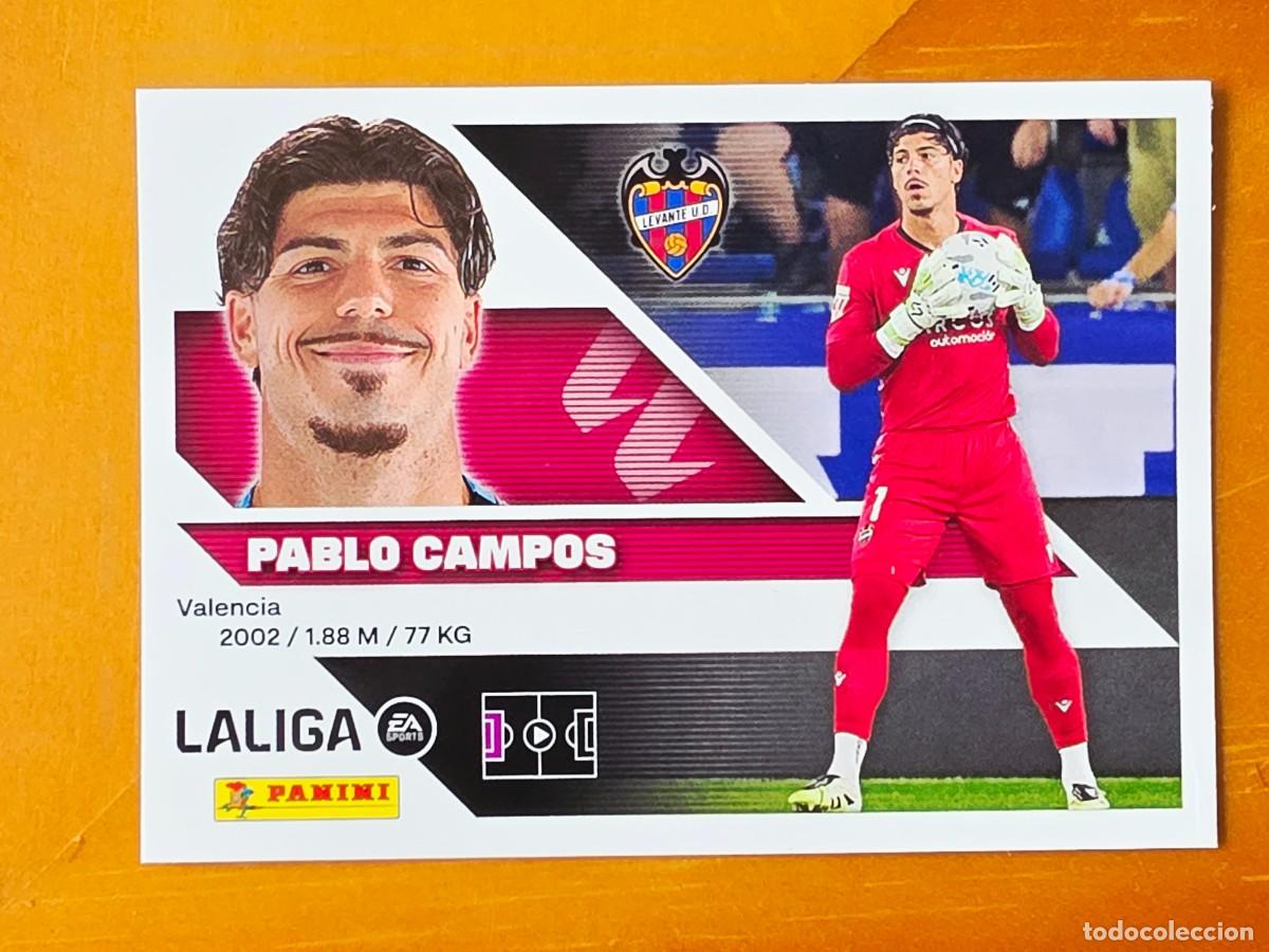 Figurine di Calcio: 4 Pablo Campos, Levante UD, Panini Ediciones Liga Este 2026 2027 26 27 sin pegar