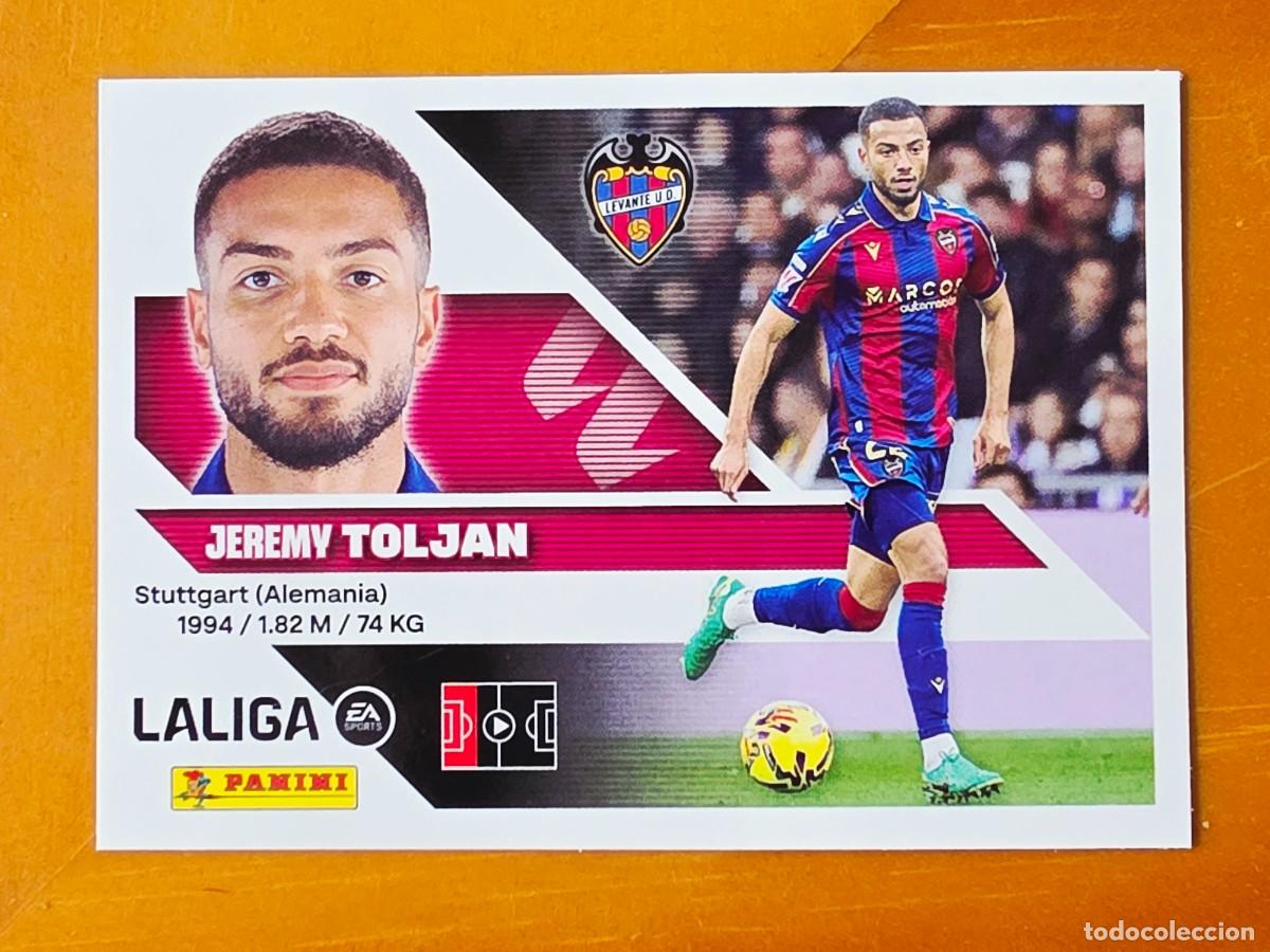 Cromos de f&uacute;tbol: 5 Jeremy Toljan, Levante UD, Panini Ediciones Liga Este 2026 2027 26 27 sin pegar