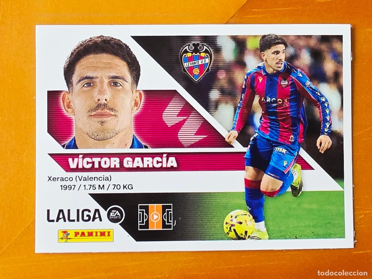 Cromos de f&uacute;tbol: 14A V&iacute;ctor Garc&iacute;a, Levante UD, Panini Ediciones Liga Este 2026 2027 26 27 sin pegar