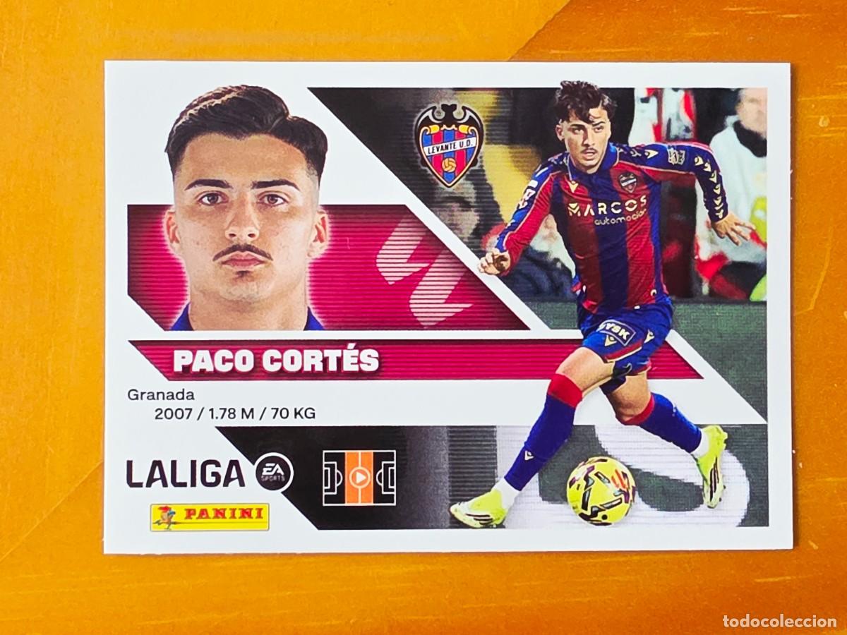 Cromos de f&uacute;tbol: 14B Paco Cort&eacute;s, Levante UD, Panini Ediciones Liga Este 2026 2027 26 27 sin pegar