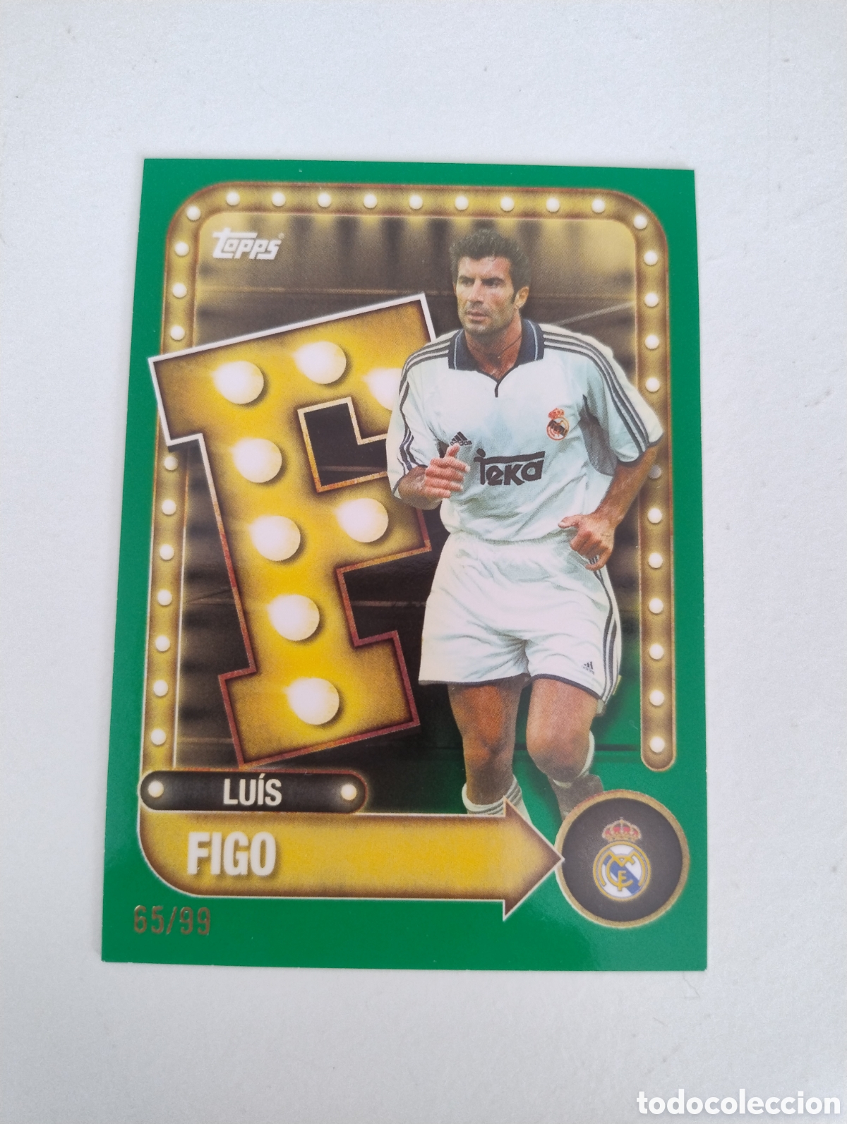 Cromos de f&uacute;tbol: 24 - Figo - Real Madrid - Topps Fan Set Paralela Numerada 65 / 99