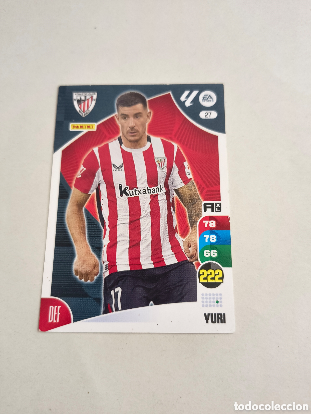 Cromos de f&uacute;tbol: ADRENALYN XL 2024-25 CROMO 27, YURI, AT. BILBAO