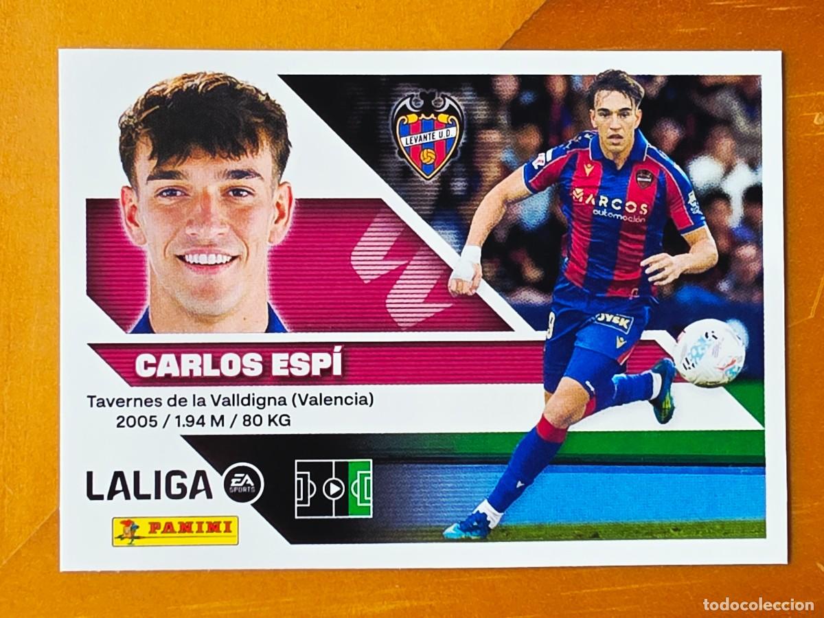 Cromos de f&uacute;tbol: 20 Carlos Esp&iacute;, Levante UD, Panini Ediciones Liga Este 2026 2027 26 27 sin pegar