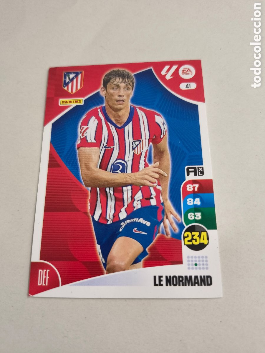 Cromos de f&uacute;tbol: ADRENALYN XL 2024-25 CROMO 41, LE NORMAND, AT MADRID