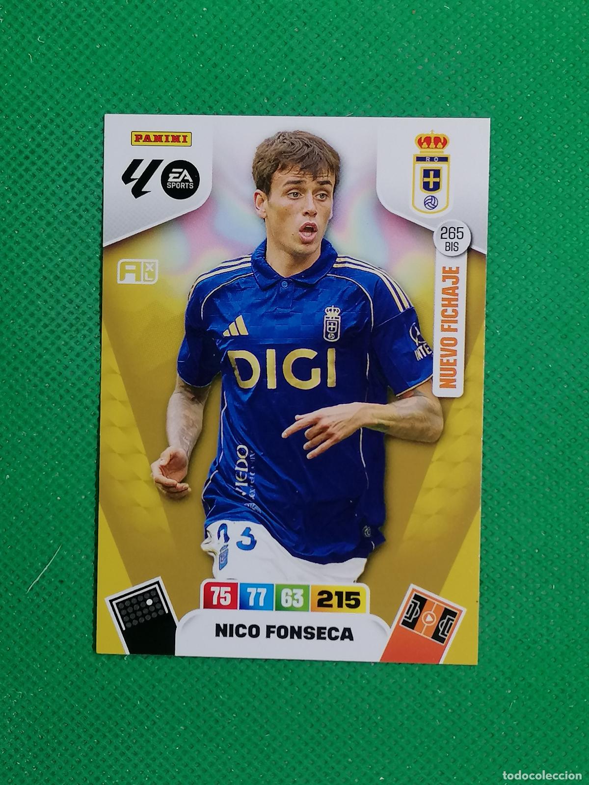 Cromos de f&uacute;tbol: 265BIS 265 BIS NICO FONSECA OVIEDO NUEVO FICHAJE ⚽ LIGA ADRENALYN XL 2025 2026 25 26 ⚽