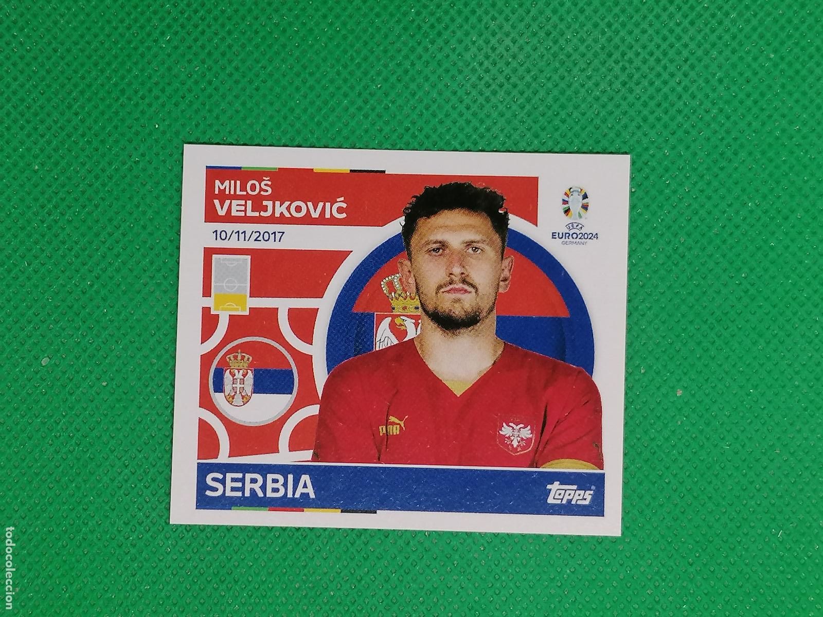 Cromos de f&uacute;tbol: SRB 7 SRB7 MIJOS VELJKOVIC SERBIA ⚽ TOPPS EURO 2024 24 GERMANY STICKERS ⚽