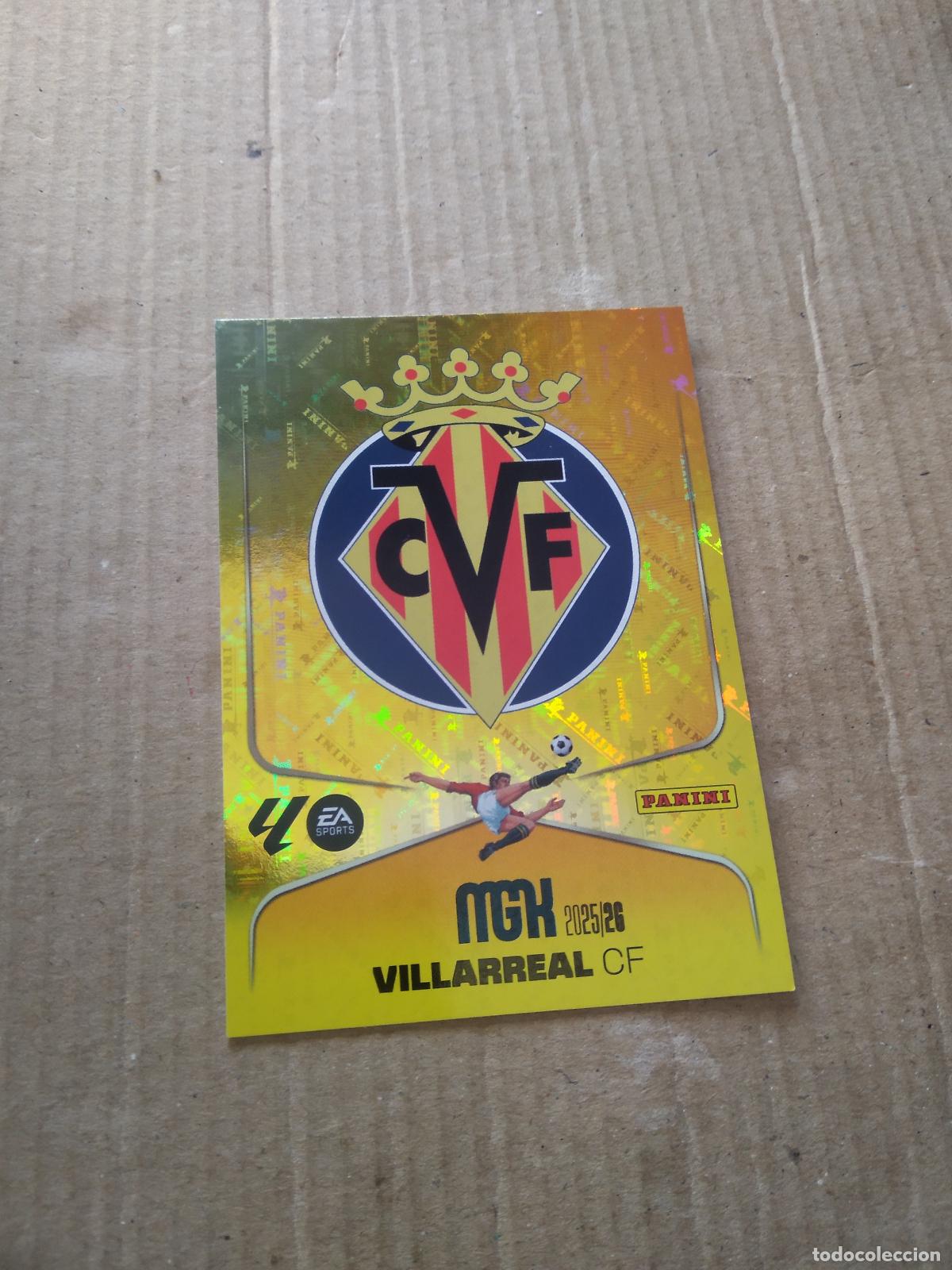 Cromos de f&uacute;tbol: 361 ESCUDO VILLARREAL CROMO FUTBOL PANINI LIGA MGKS 25-26 MEGACRACKS 2025-2026