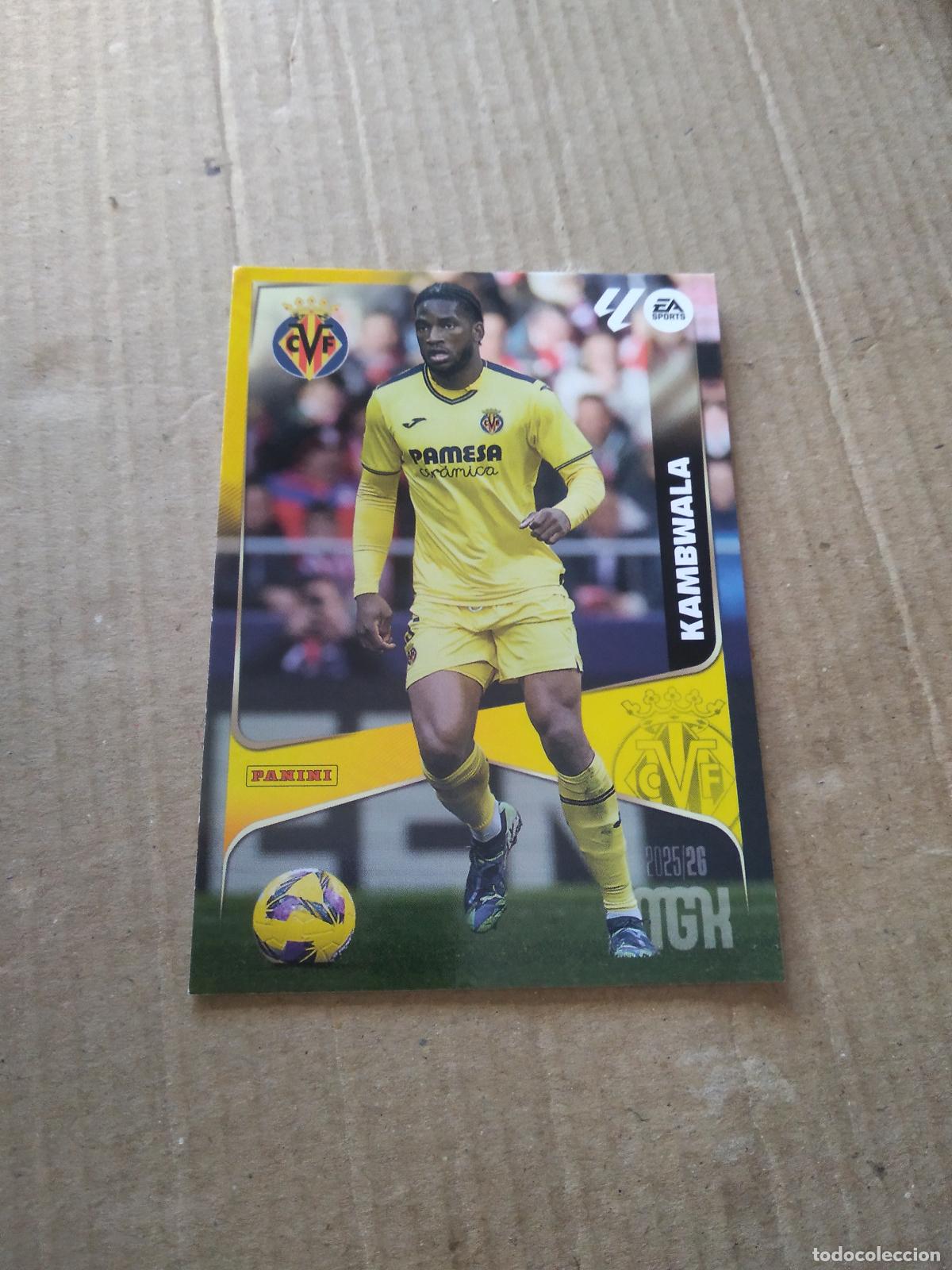 Cromos de f&uacute;tbol: 367 KAMBWALA VILLARREAL CROMO FUTBOL PANINI LIGA MGKS 25-26 MEGACRACKS 2025-2026