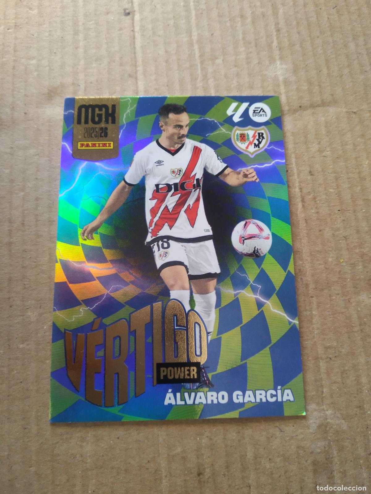 Cromos de f&uacute;tbol: P379 ALVARO GARCIA RAYO VALLECANO CROMO FUTBOL PANINI LIGA MGKS 25-26 MEGACRACKS 2025-2026