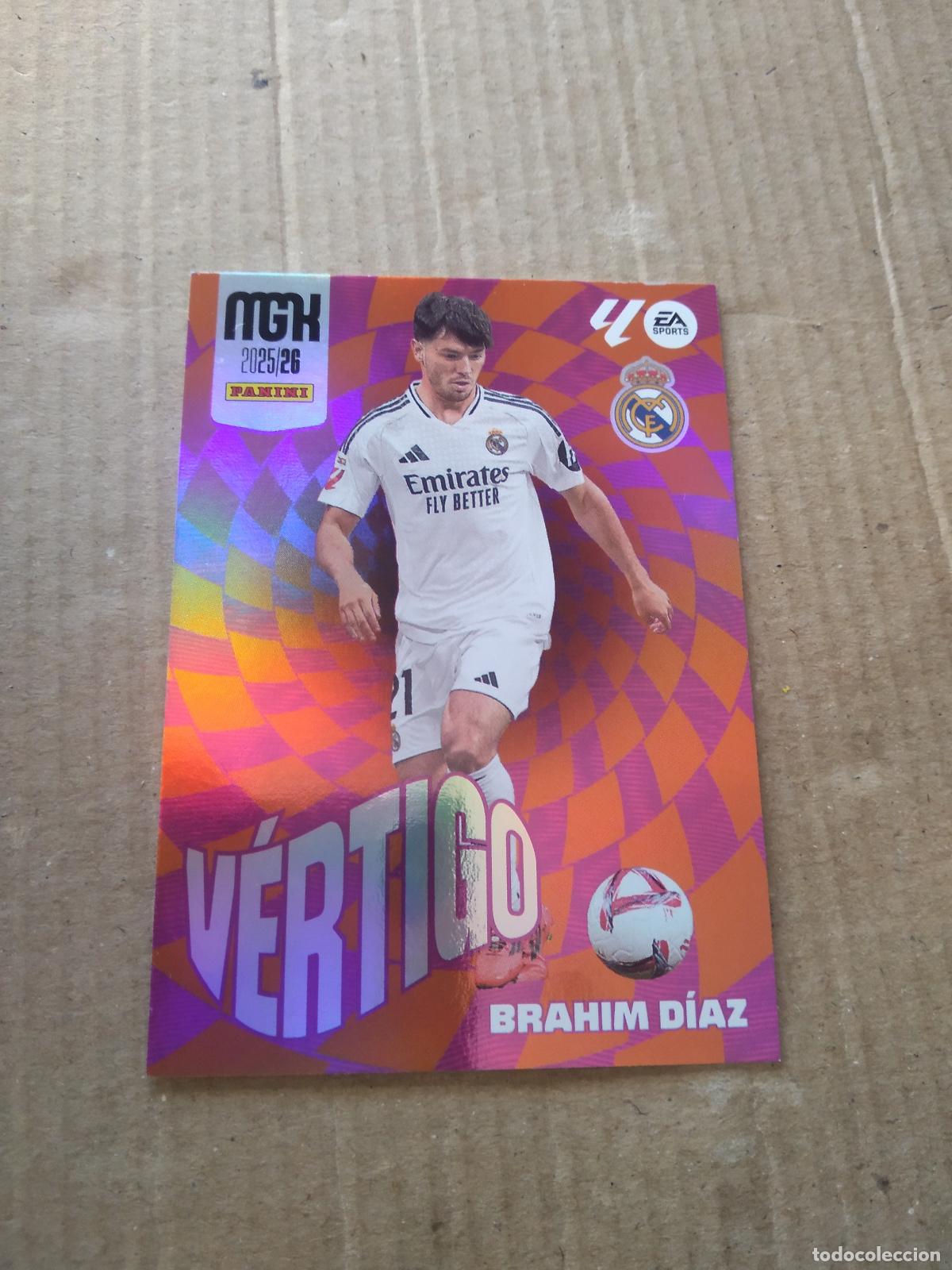 Cromos de f&uacute;tbol: 381 BRAHIM DIAZ REAL MADRID CROMO FUTBOL PANINI LIGA MGKS 25-26 MEGACRACKS 2025-2026