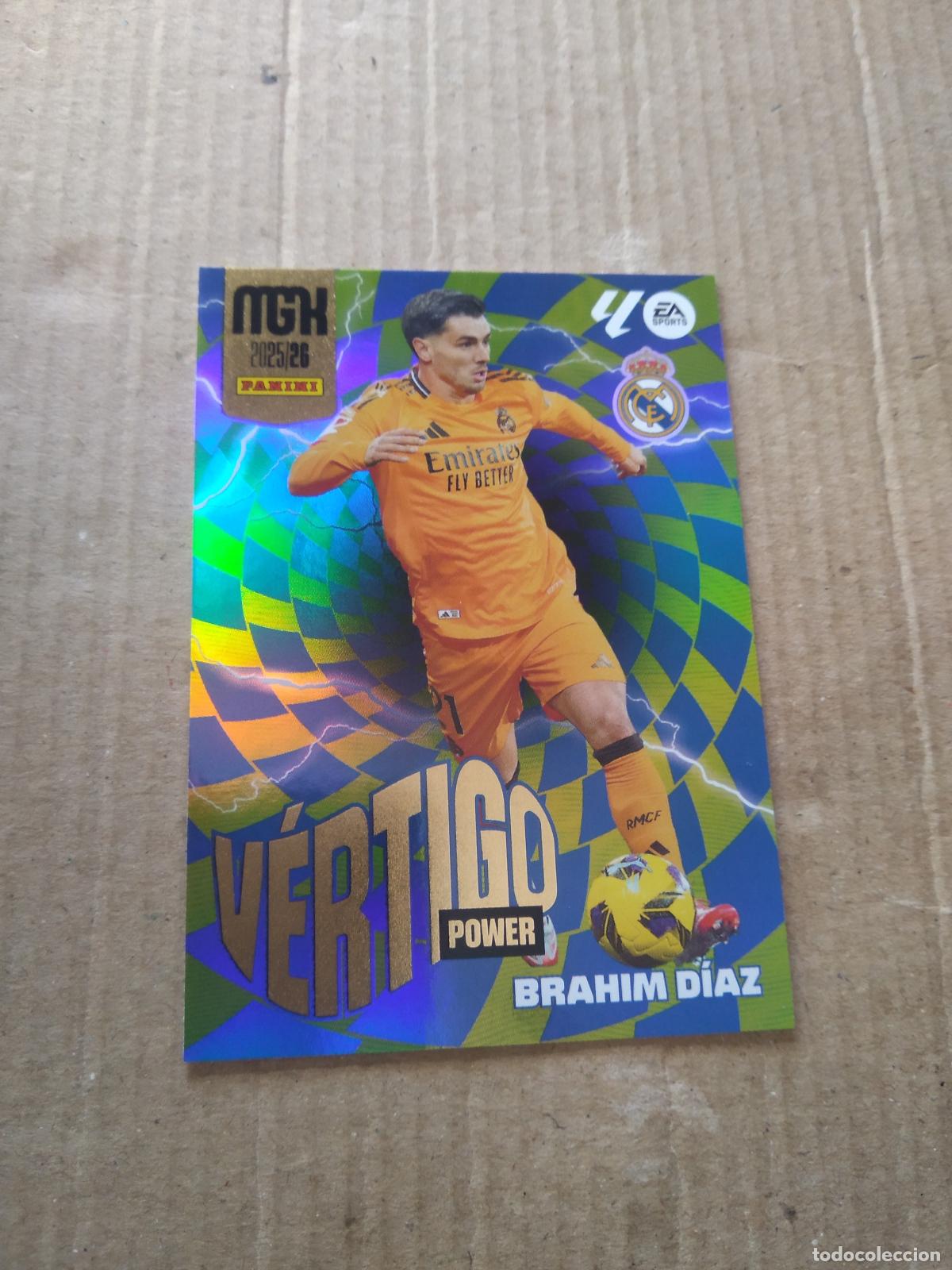 Cromos de f&uacute;tbol: P381 BRAHIM DIAZ REAL MADRID CROMO FUTBOL PANINI LIGA MGKS 25-26 MEGACRACKS 2025-2026