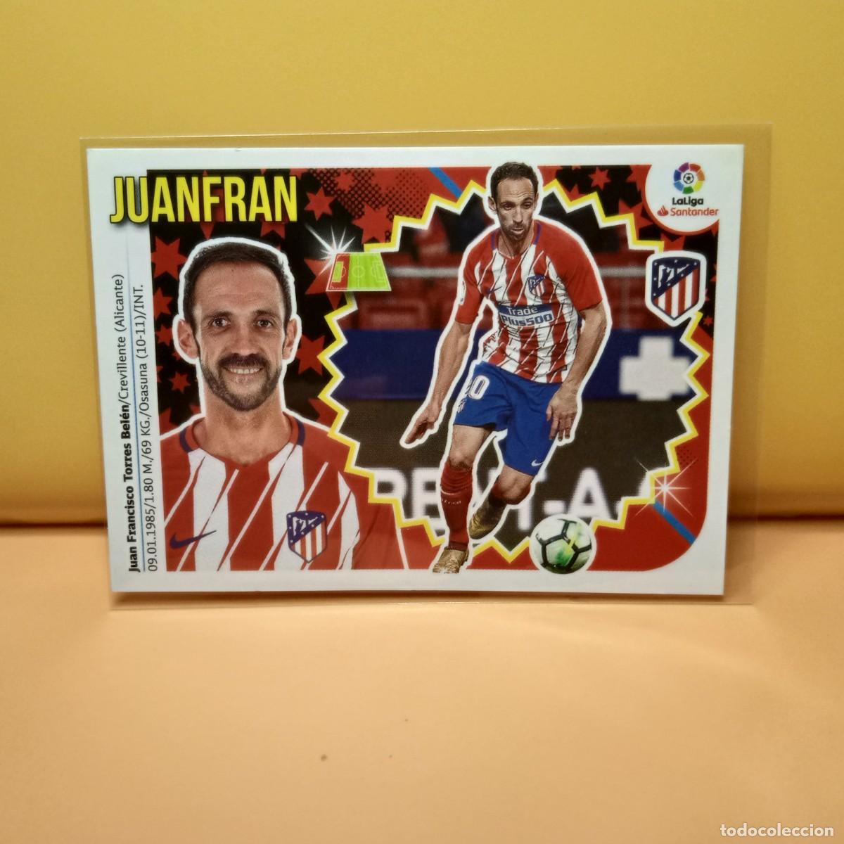 Cromos de f&uacute;tbol: EDICIONES ESTE 2018 2019 18 19 ATL&Eacute;TICO DE MADRID JUANFRAN 3A 3 A