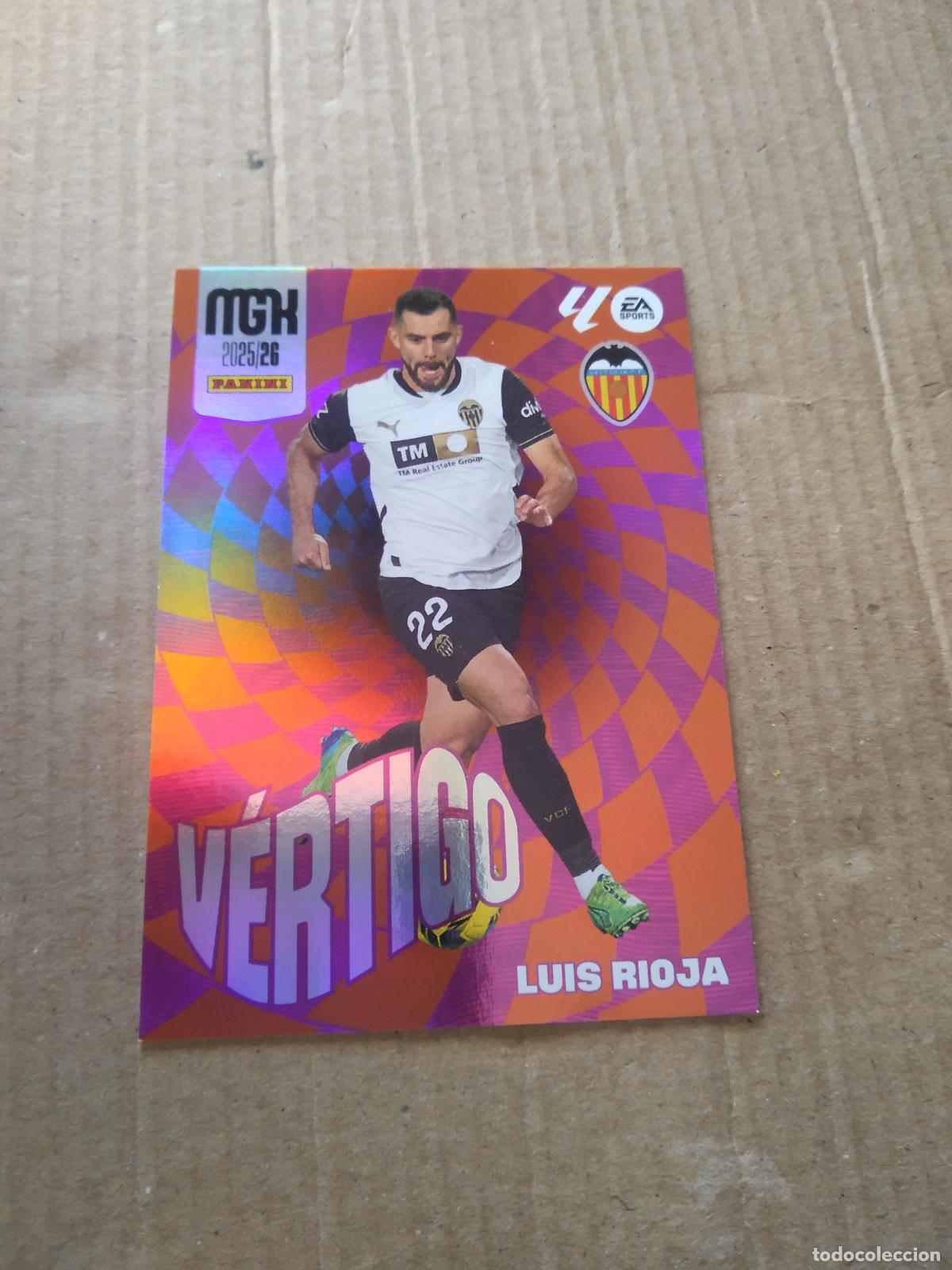 Cromos de f&uacute;tbol: 385 LUIS RIOJA VALENCIA CROMO FUTBOL PANINI LIGA MGKS 25-26 MEGACRACKS 2025-2026
