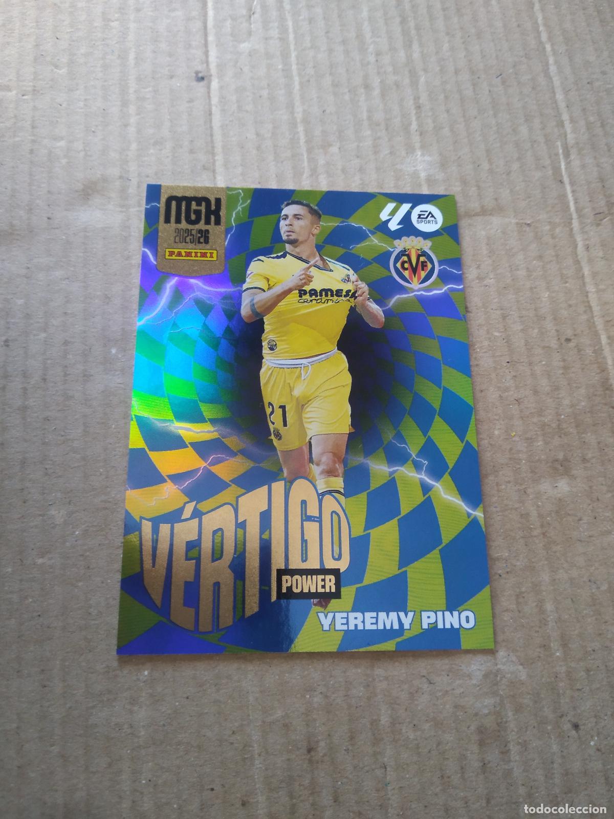 Cromos de f&uacute;tbol: P387 YEREMY PINO VILLARREAL CROMO FUTBOL PANINI LIGA MGKS 25-26 MEGACRACKS 2025-2026