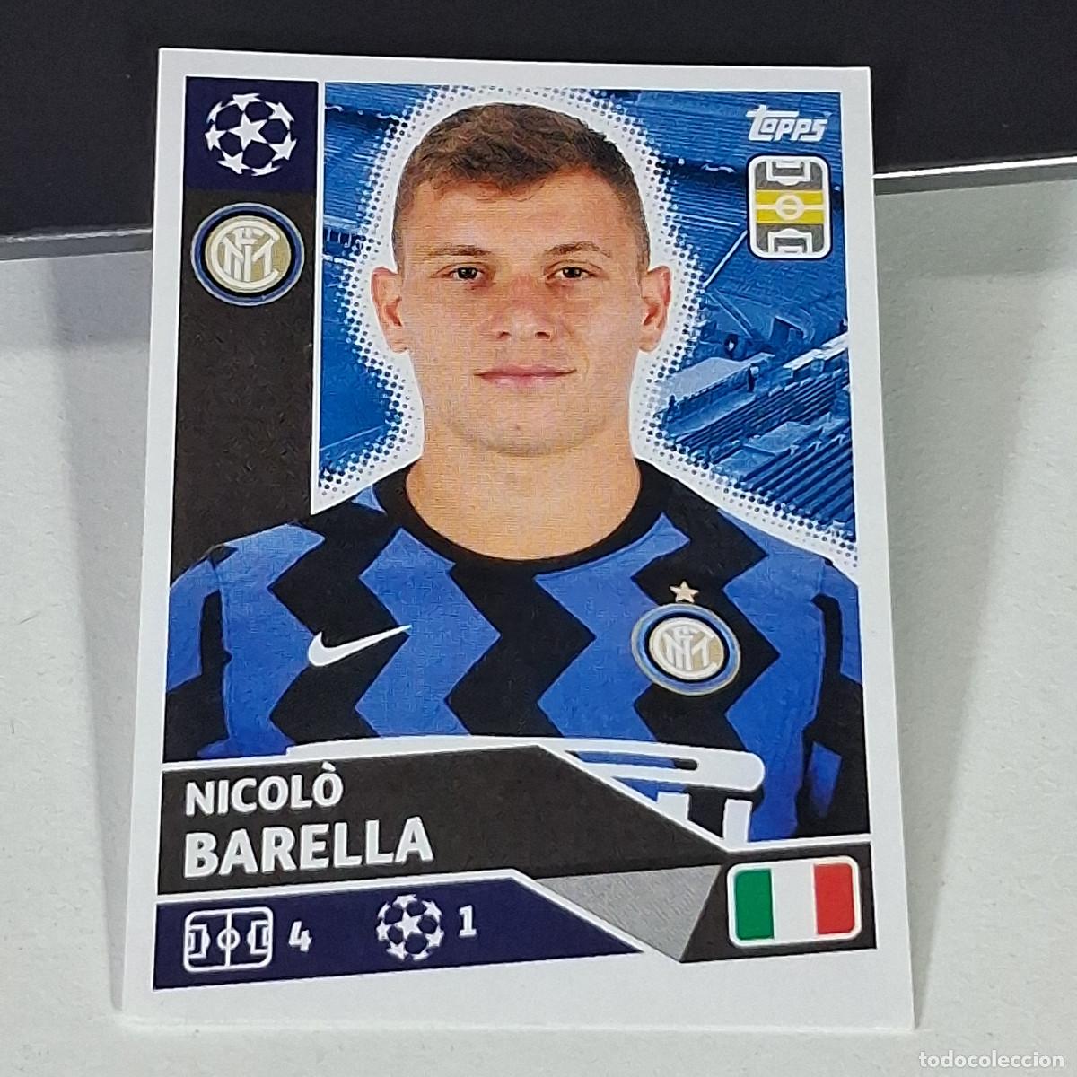 Cromos de f&uacute;tbol: A41 INT13 13 NICOLO BARELLA INTERNAZIONALE UEFA CHAMPIONS LEAGUE STICKER 2020 2021 20 21 CROMO TOPPS