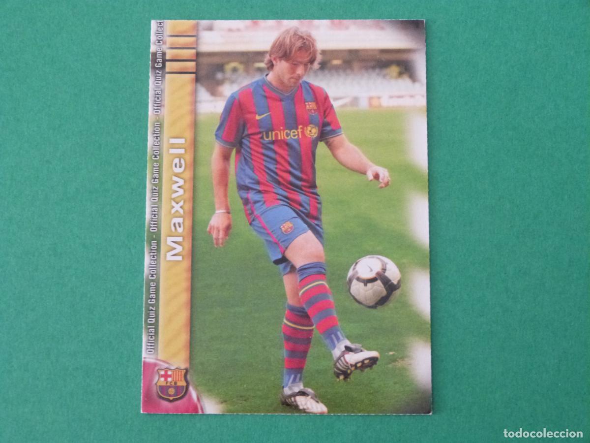 Cromos de f&uacute;tbol: TRADING CARD FUTBOL MAXWELL F.C. BARCELONA N&ordm; 9 FICHAS LIGA MUNDICROMO 2009-2010/09-10
