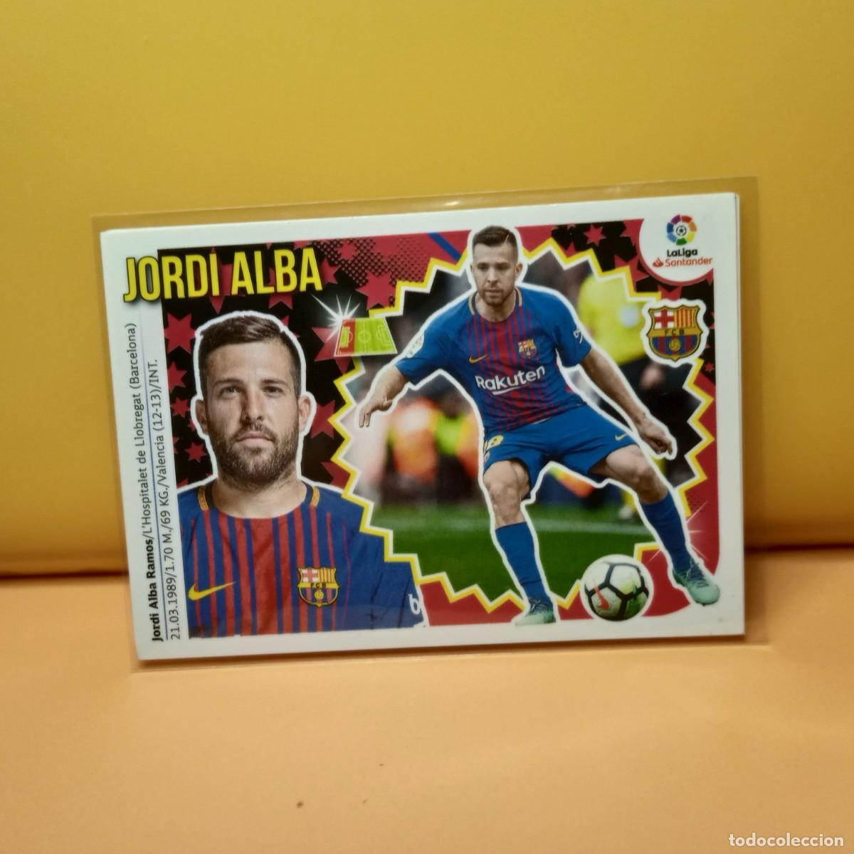 Cromos de f&uacute;tbol: EDICIONES ESTE 2018 2019 18 19 F.C BARCELONA JORDI ALBA 7A 7 A