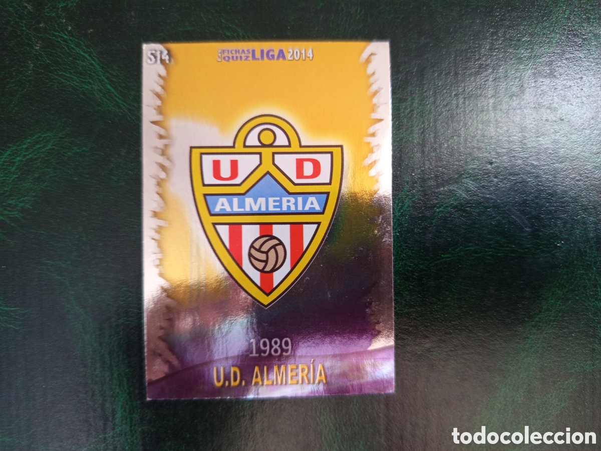 Cromos de f&uacute;tbol: ❇️ CROMO ⚽ ESCUDO ALMER&Iacute;A 514 FICHAS LIGA QUIZ GAME 2014 13 14 2013 2014 MUNDICROMO ❇️