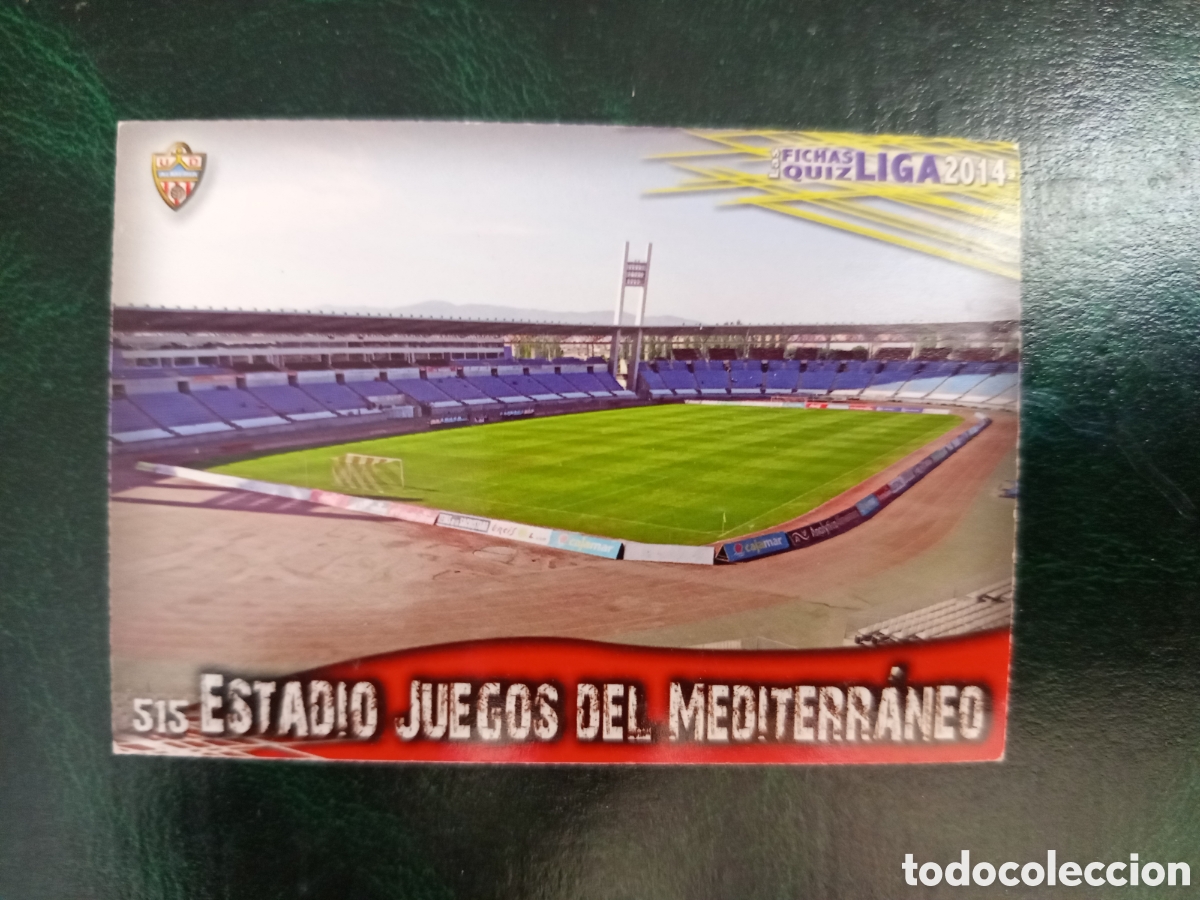 Cromos de f&uacute;tbol: ❇️ CROMO ⚽ ESTADIO JUEGOS DEL MEDITERR&Aacute;NEO ALMER&Iacute;A 515 FICHAS LIGA 2014 13 14 2013 14 MUNDICROMO ❇️