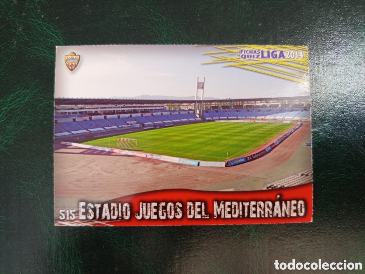 Cromos de f&uacute;tbol: ❇️ CROMO ⚽ ESTADIO JUEGOS DEL MEDITERR&Aacute;NEO ALMER&Iacute;A 515 FICHAS LIGA 2014 13 14 2013 14 MUNDICROMO ❇️