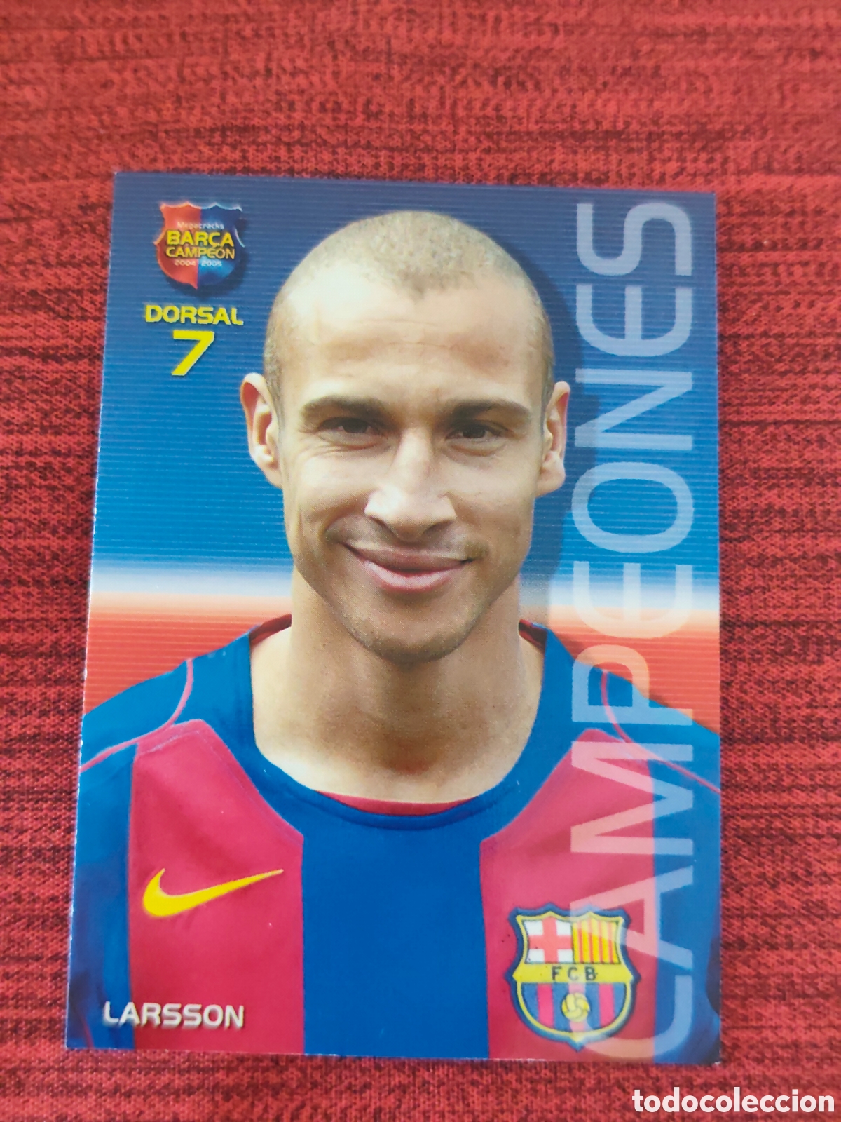 Cromos de f&uacute;tbol: #19 LARSSON FC BARCELONA MEGACRACKS BAR&Ccedil;A CAMPE&Oacute;N 2004 2005