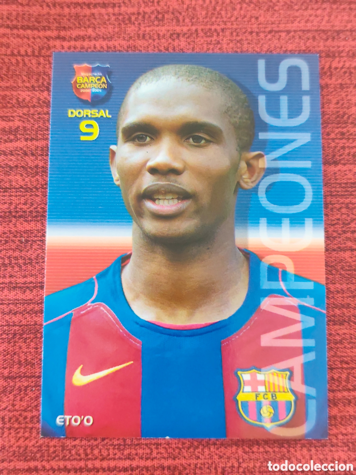 Cromos de f&uacute;tbol: #21 ETO'O FC BARCELONA MEGACRACKS BAR&Ccedil;A CAMPE&Oacute;N 2004 2005