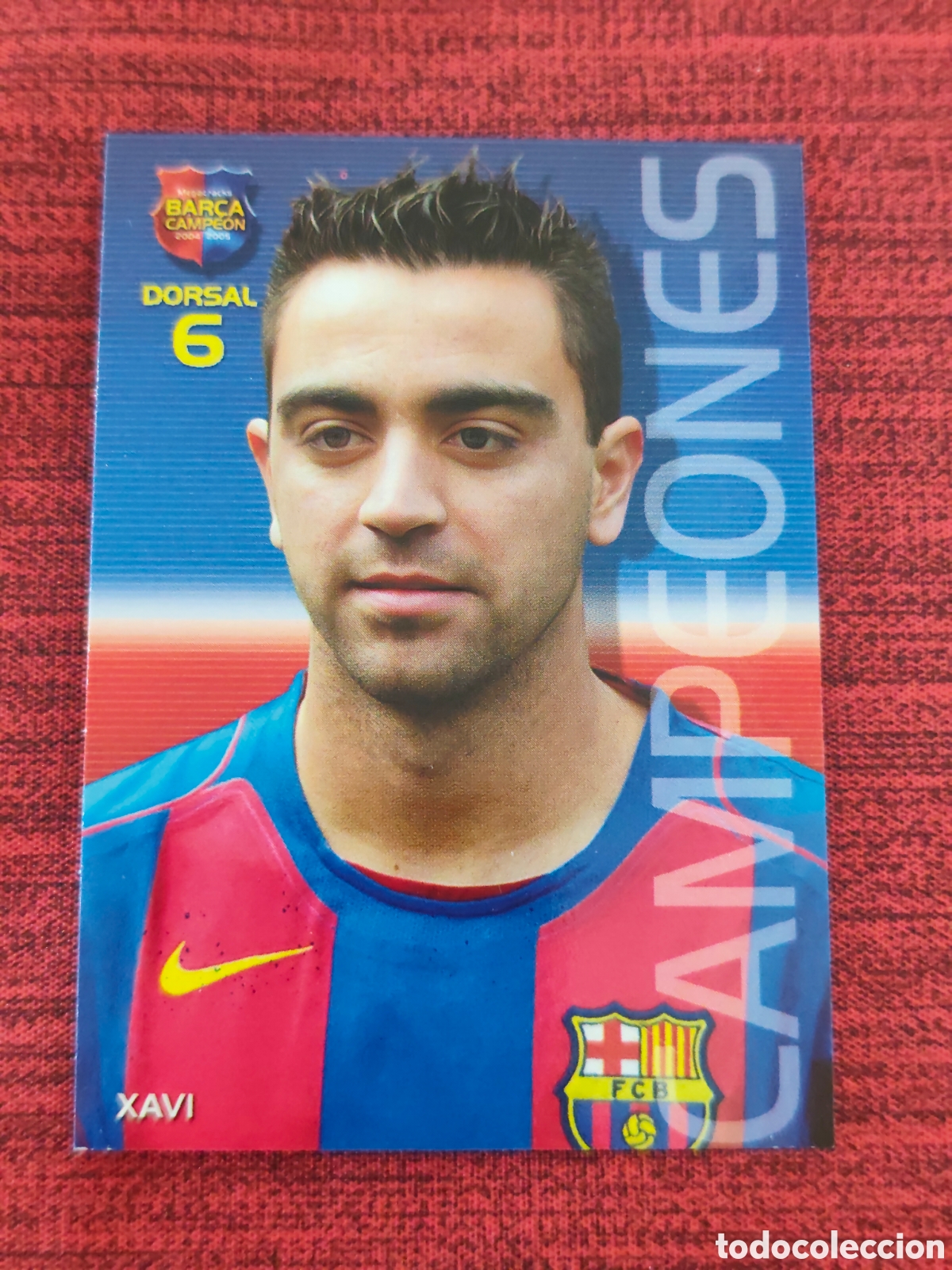 Cromos de f&uacute;tbol: #18 XAVI FC BARCELONA MEGACRACKS BAR&Ccedil;A CAMPE&Oacute;N 2004 2005