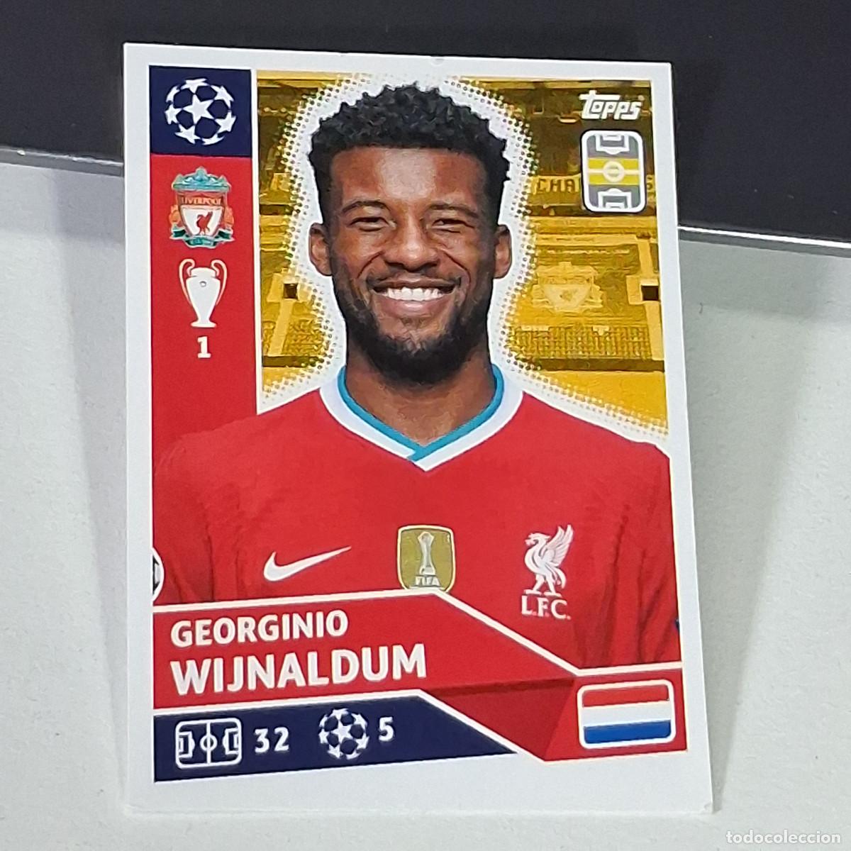 Cromos de f&uacute;tbol: A41 LIV12 LIV 12 WIJNALDUM LIVERPOOL UEFA CHAMPIONS LEAGUE STICKER 2020 2021 20 21 CROMO TOPPS