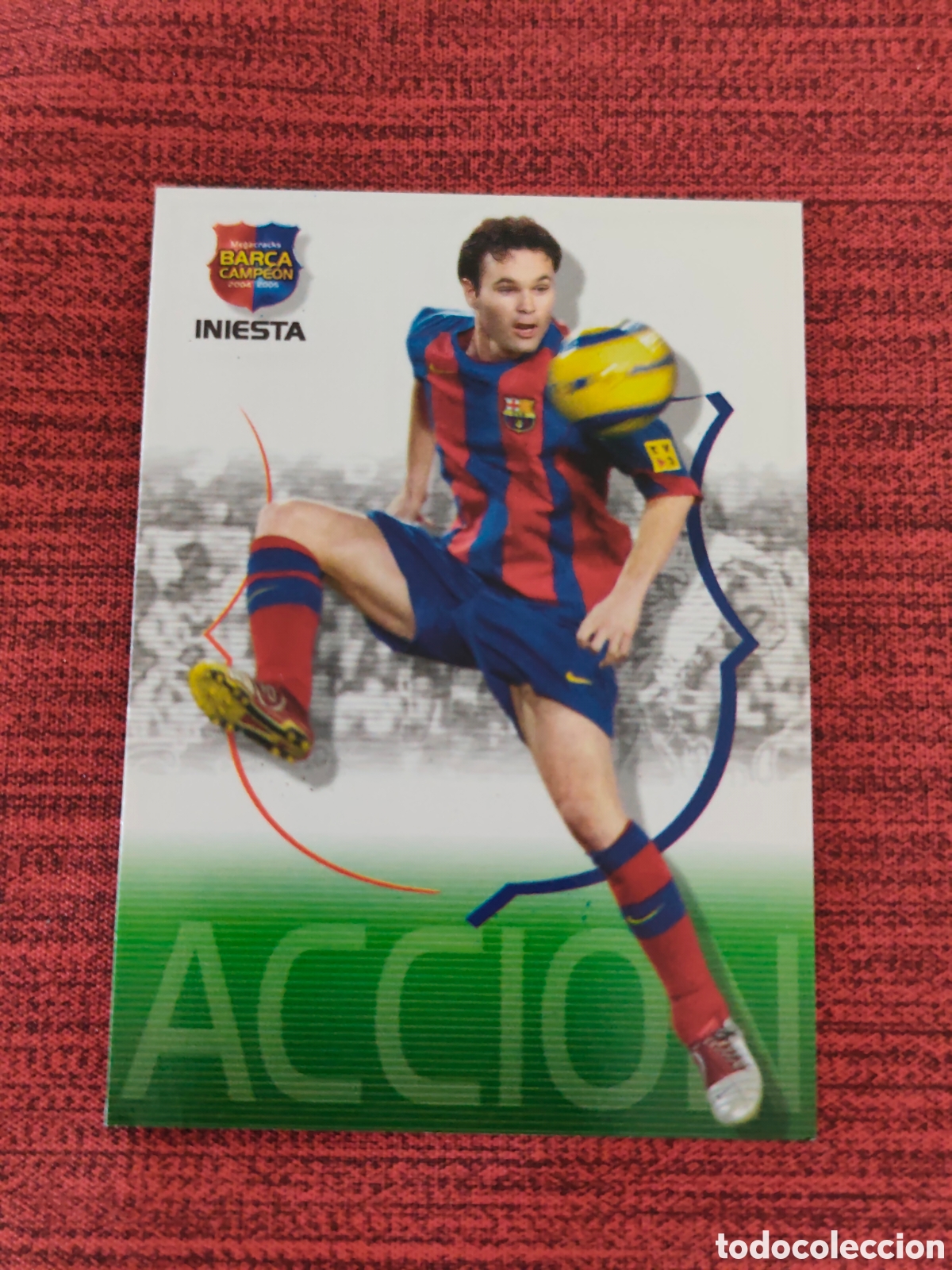 Fu&szlig;ball-Sticker: #60 INIESTA FC BARCELONA MEGACRACKS BAR&Ccedil;A CAMPE&Oacute;N 2004 2005