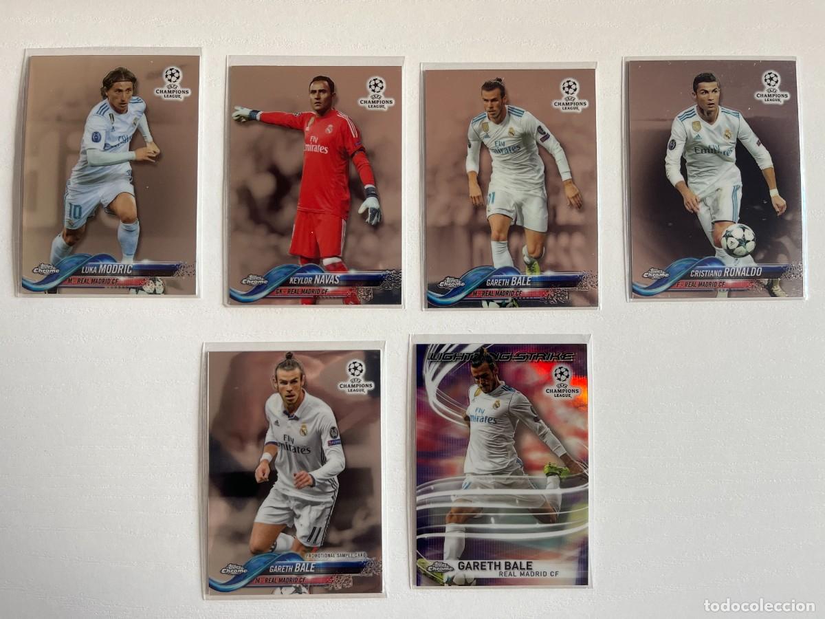Fu&szlig;ball-Sticker: Lote 6 cartas REAL MADRID 2017-18 Topps Chrome UCL &ndash; Cristiano Ronaldo, Modric + Bale Inserts