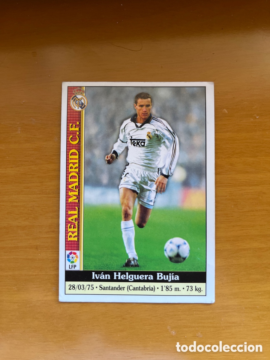 Cromos de f&uacute;tbol: N&ordm; 445 IVAN HELGUERA REAL MADRID - CROMO F&Uacute;TBOL FICHAS LIGA 1998-1999 MUNDICROMO 98/99