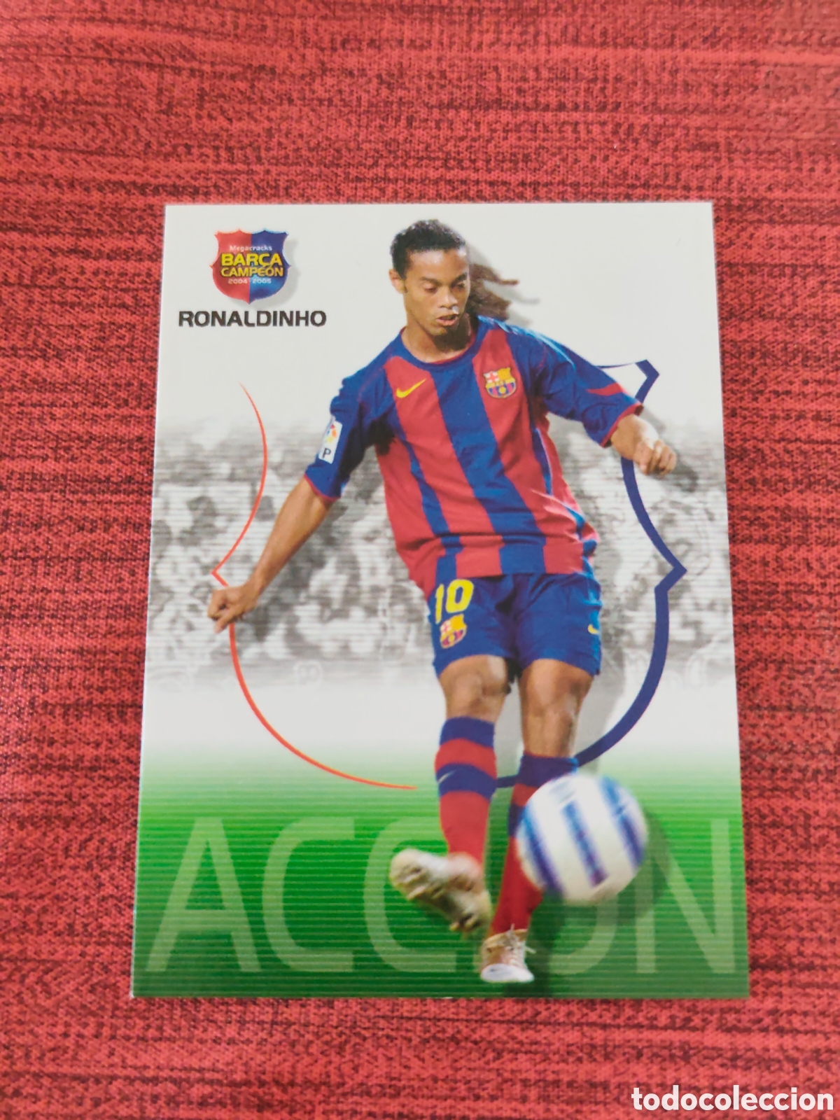 Cartes &agrave; collectionner de Football: #49 RONALDINHO FC BARCELONA MEGACRACKS BAR&Ccedil;A CAMPE&Oacute;N 2004 2005