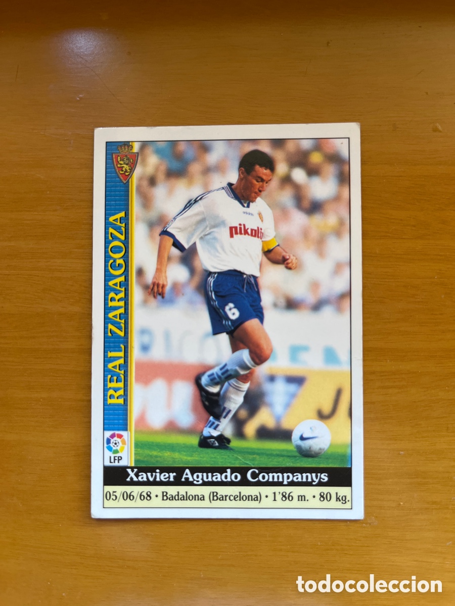 Cromos de f&uacute;tbol: N&ordm; 151 XAVI AGUADO REAL ZARAGOZA - CROMO F&Uacute;TBOL FICHAS LIGA 1998-1999 MUNDICROMO 98/99