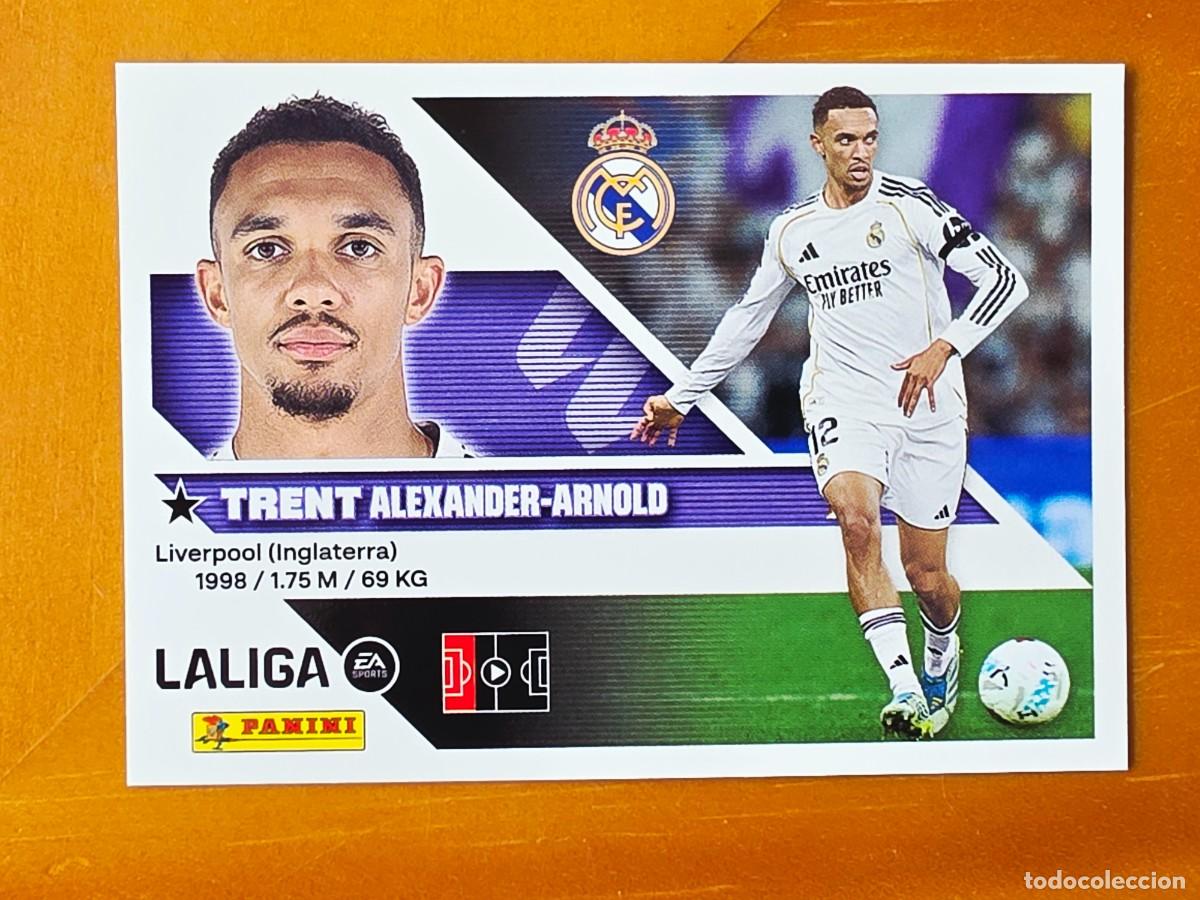 Cromos de f&uacute;tbol: 5 Trent Alexander-Arnold, Real Madrid, Panini Ediciones Liga Este 2026 2027 26 27 sin pegar