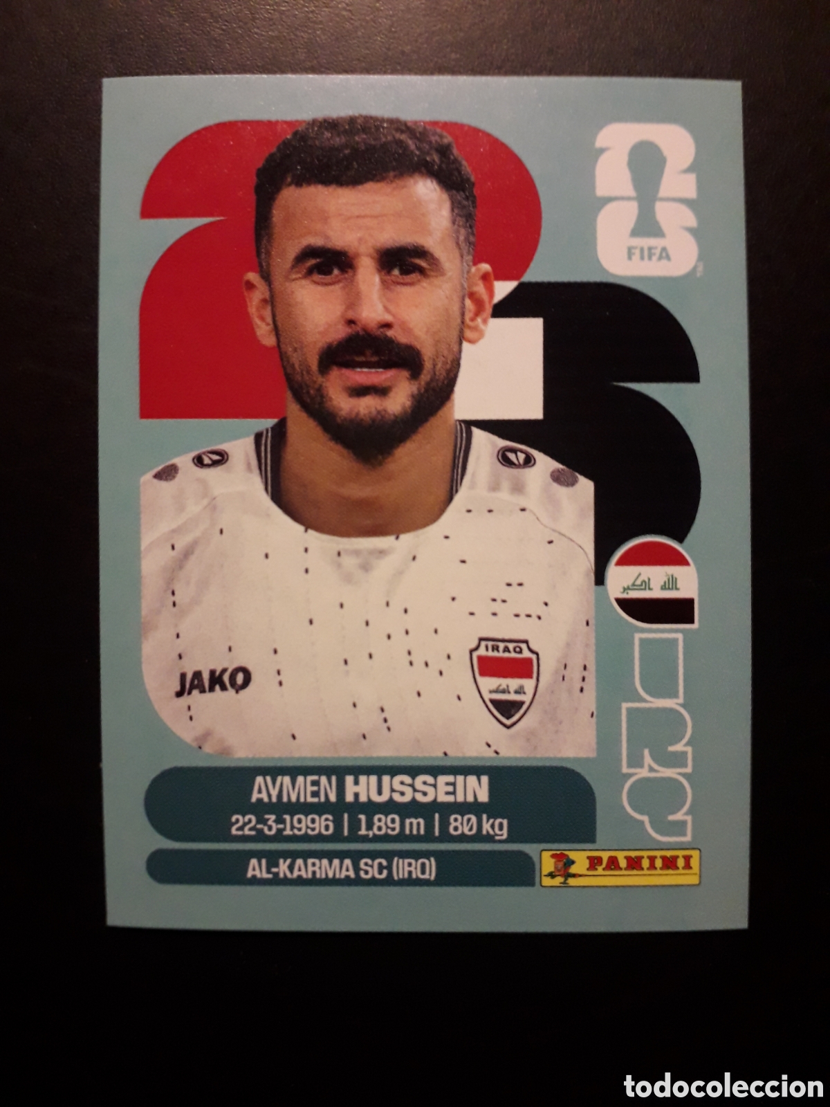 Cromos de f&uacute;tbol: HUSSEIN IRAQ IRQ 19 MUNDIAL F&Uacute;TBOL 2026 FIFA WORLD CUP PANINI SIN PEGAR PEDIDO M&Iacute;NIMO 3&euro;