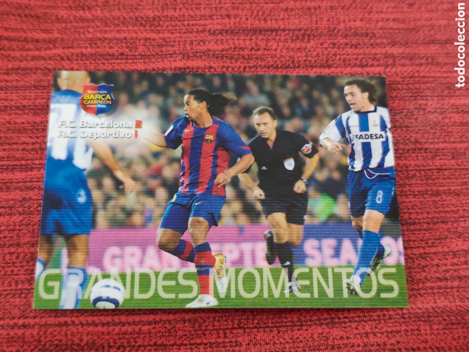 Cromos de Futebol: #110 RONALDINHO FC BARCELONA MEGACRACKS BAR&Ccedil;A CAMPE&Oacute;N 2004 2005