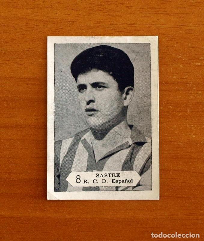 Cromos de f&uacute;tbol: R.C.D. Espa&ntilde;ol - 8 Sastre - Gr&aacute;ficas Nilo 1958-1959, 58-59