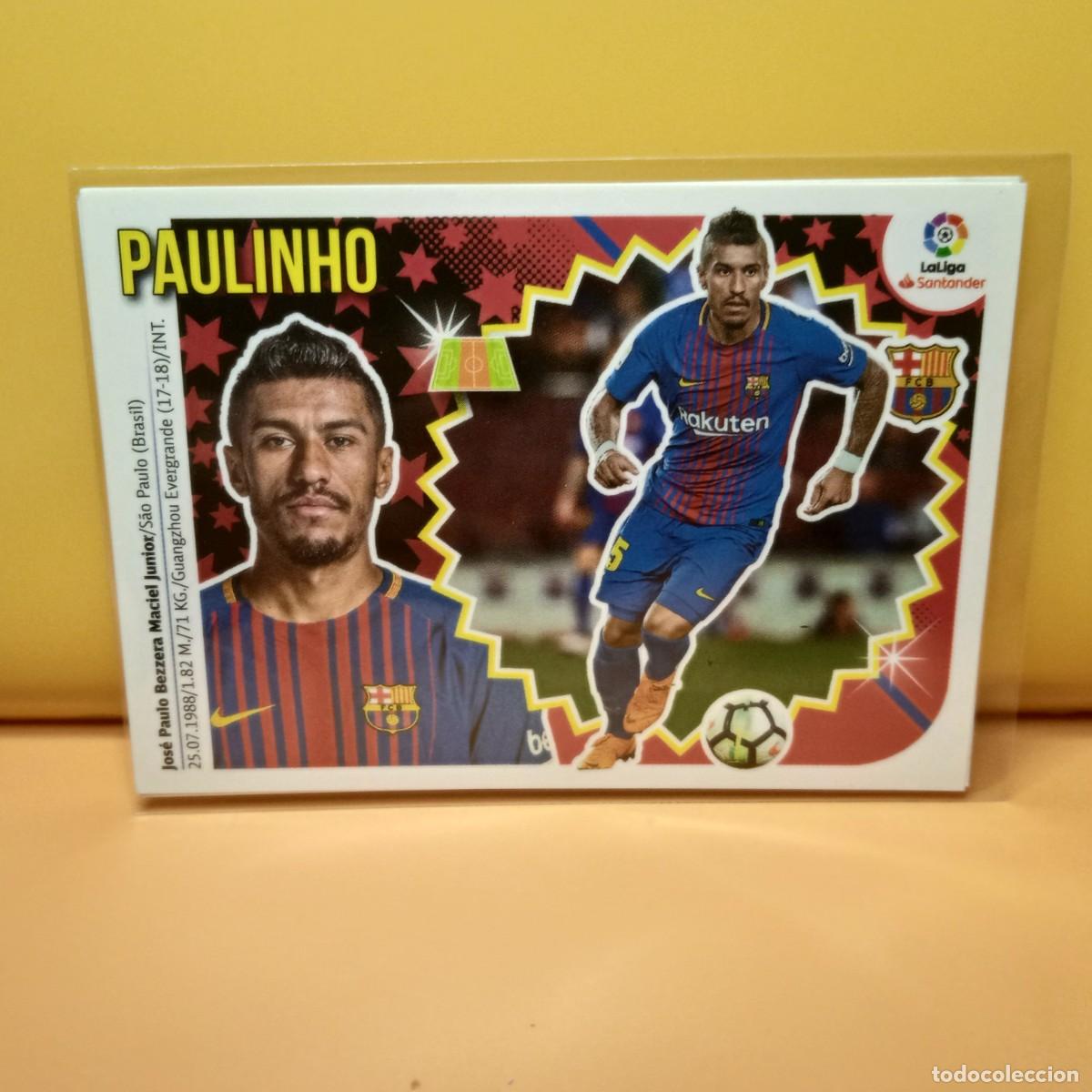 Cromos de f&uacute;tbol: EDICIONES ESTE 2018 2019 18 19 F.C BARCELONA PAULINHO 10