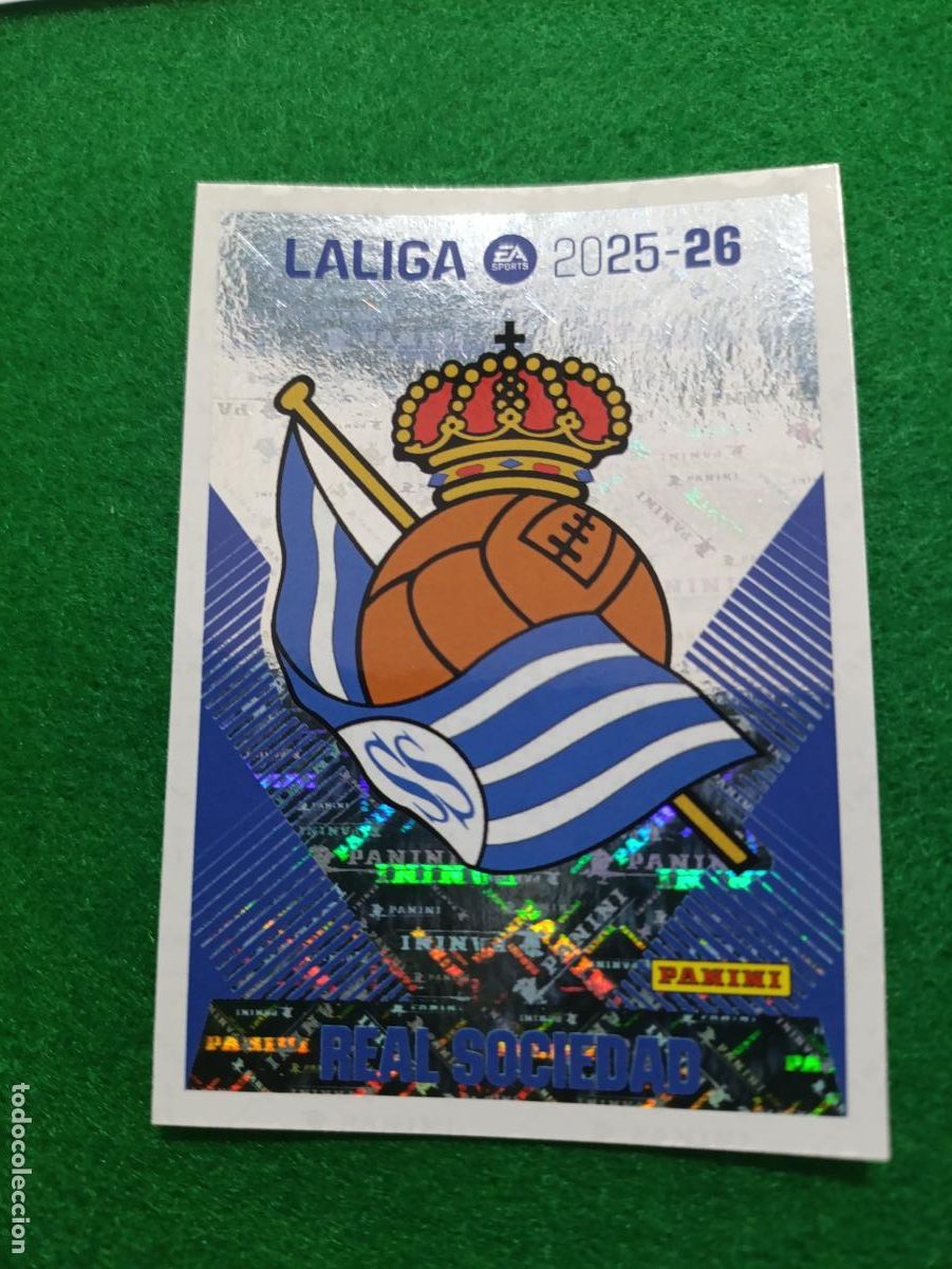Cromos de f&uacute;tbol: LIGA ESTE 2025 2026 REAL SOCIEDAD N&ordm; 1 ESCUDO