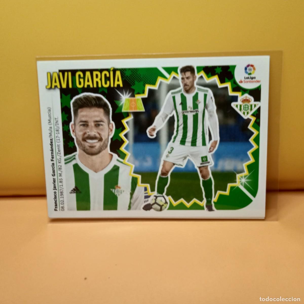 Cromos de f&uacute;tbol: EDICIONES ESTE 2018 2019 18 19 REAL BETIS JAVI GARC&Iacute;A 8A 8 A