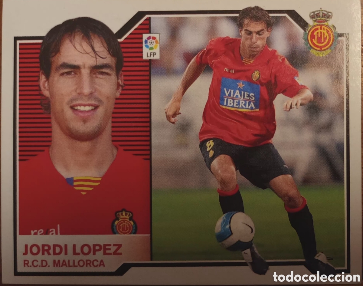 Fu&szlig;ball-Sticker: CROMO JORDI LOPEZ. RCD MALLORCA