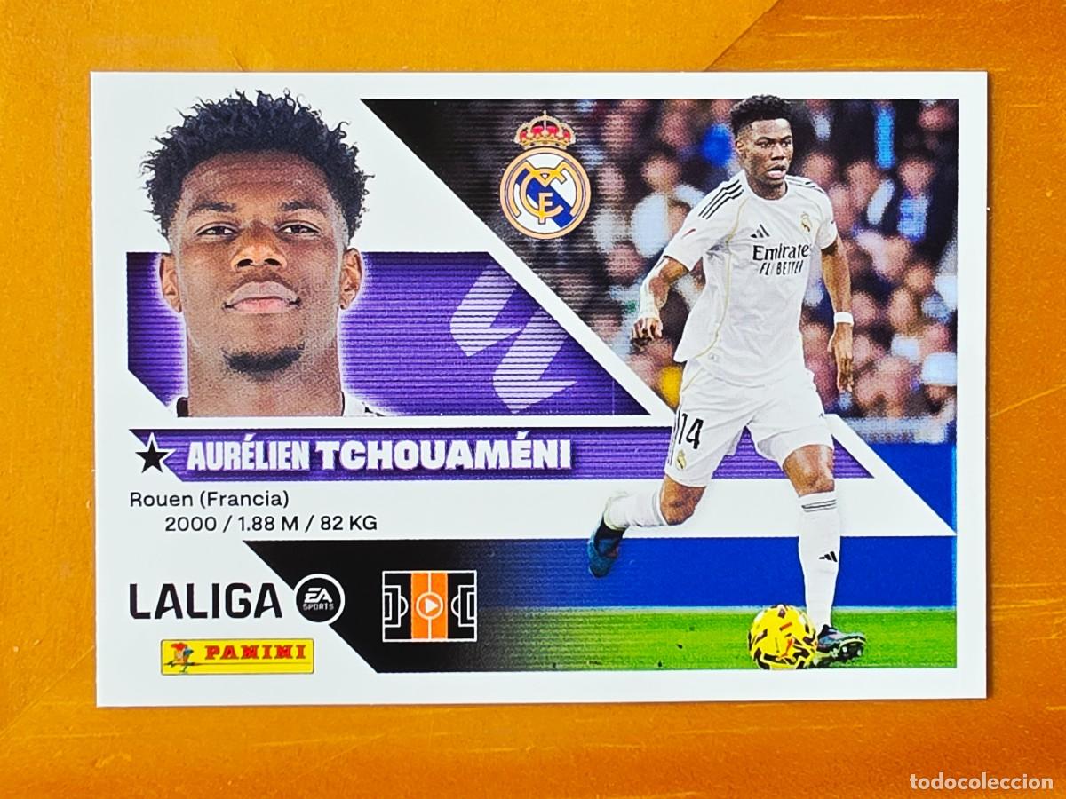 Fu&szlig;ball-Sticker: 11 Aur&eacute;lien Tchouam&eacute;ni, Real Madrid, Panini Ediciones Liga Este 2026 2027 26 27 sin pegar